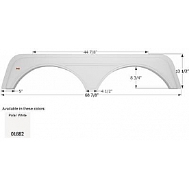 Icon Fender Skirt For KZ  Sportsmen 68-7/8 Inch 13-1/2 Inch  White 01882