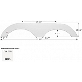 Icon Fender Skirt For Gulfstream  Conquest 71-1/4 Inch 13-1/2 Inch  White 01885