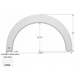 Icon Fender Skirt For Fleetwood  Flair Class A motorhomes 41-3/4 Inch 24 Inch  White 01916