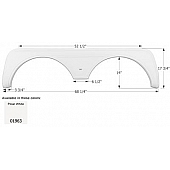 Icon Fender Skirt For KZ  Sportsmen/ Sunnybrook s 68-1/4 Inch 17-3/4 Inch  White 01963