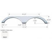 Icon Fender Skirt for Heartland And Discover Canada Heartland/ Maxum Wild 67-1/2 Inch 10-1/4 Inch White - 01614