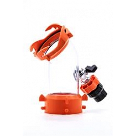 Camco Sewer Waste Valve Fitting - 45 Degree 3 inchBayonet X 3 inchBayonet Swivel