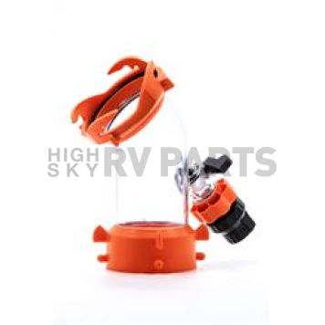 Camco Sewer Waste Valve Fitting - 45 Degree 3 inchBayonet X 3 inchBayonet Swivel