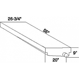 Custom Rotor Molding Waste Holding Tank -  55 Inch x 26-3/4 Inch x 9 Inch