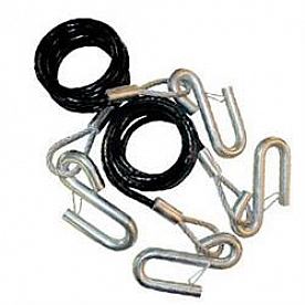 NSA RV Trailer Safety Cable 7 Feet 8000 Pound - Set of 2 - SAFETY CABLES