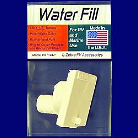 Zebra RV Fresh Water Inlet  -  Polar White - RT144P