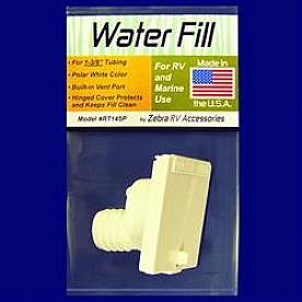 Zebra RV Fresh Water Inlet  -  Polar White - RT145P