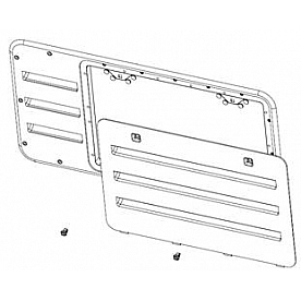 Norcold 2118 Series Refrigerator Vent - Black Plastic - 637318BK