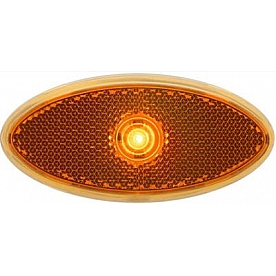 Optronics Clearance Marker Light Oval Amber - MCL0028ABB