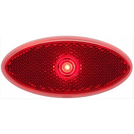Optronics Clearance Marker Light - Oval Red - MCL0028RBB