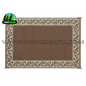 Ming's Mark RV Patio Mat -  9 Feet x 6 Feet Brown/ Beige Classical Polypropylene - RD7