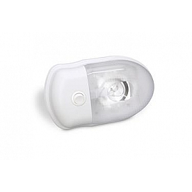 Bargman Interior Ceiling Light Clear Single Light With Switch - 30-76-123
