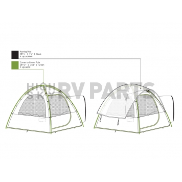 Napier Enterprises Tent Ground Tent Type Sleeps 5 Adults In Tent And Sleeps 2 Adults In Cargo Area - 19100-4