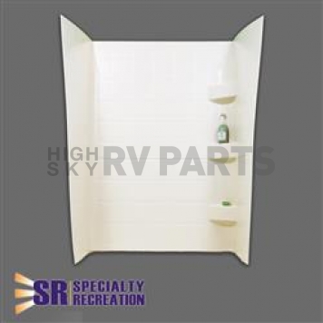 Specialty Recreation Shower Surround 24 Inch x 38 Inch 66 Inch Parchment - SW2438P