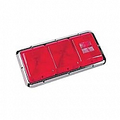Bargman Trailer Stop/ Tail/ Turn/ Backup Light Red Rectangular - 3085002