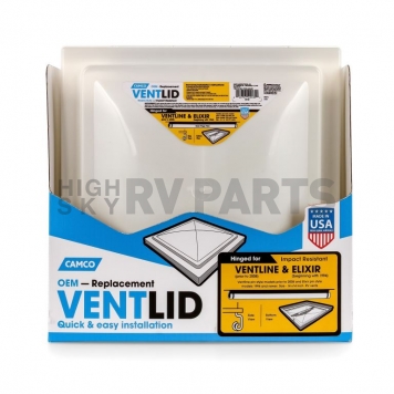 Camco Roof Vent Lid Polypropylene White - 40185