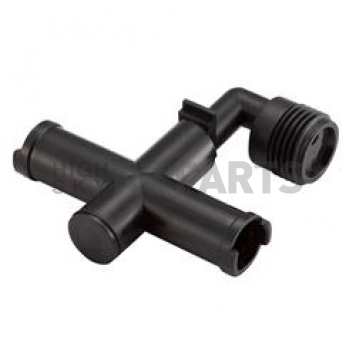 Dura Faucet Shower Head Diverter 90 Degree Tee Black Plastic DFRK910BK