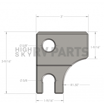 Bulletproof Hitches Pintle Hook Mounting Plate - PINTLEATTA-1