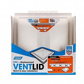 Camco Roof Vent Lid Polypropylene White - 40182