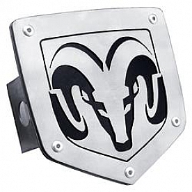 Automotive Gold Trailer Hitch Cover 2 Inch Stainless Steel - TRAM2S