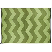Camco RV Patio Mat 12 Feet x 9 Feet Green Chevron - 42859
