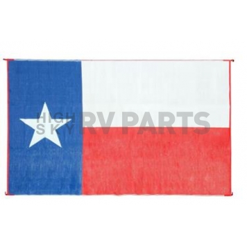 Camco RV Patio Mat 12 Feet x 9 Feet Texas Flag - 42860