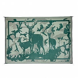 Ming's Mark RV Patio Mat -  8 Feet x 11 Feet Camo Deer Green Polypropylene - HC8114