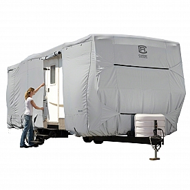 Classic Accessories PermaPRO RV Cover 35 to 38 Feet Travel Trailers - Gray Polyester 80-326-211001-RT