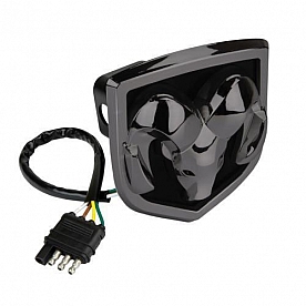 TFP (International Trim) Trailer Hitch Cover 1-1/4 Inch/ 2 Inch Black And Silver - 43048LHB