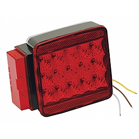 Wesbar Trailer 8-Function Tail Light Red Rectangular - 273008