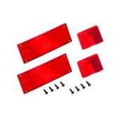 Wesbar Trailer Light Lens Red Rectangular - 403336