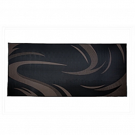 Ming's Mark RV Patio Mat -  8 Feet x 18 Feet Black/ Brown Swish Polypropylene - SD8181