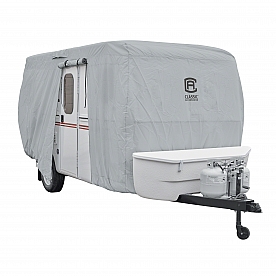 Classic Accessories PermaPRO RV Cover 8 to 10 Feet Molded Fiberglass Travel Trailer - Gray Polyester 80-407-141001-RT