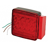 Wesbar Trailer 6-Function Tail Light Red Rectangular - 273056