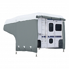 Classic Accessories PolyPRO RV Cover 6 to 8 Feet Truck Campers - Gray White - 80-396-301001-RT