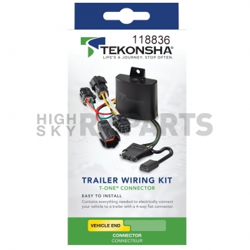 Tekonsha Trailer Wiring Connector Vehicle End 4 Flat - 118836-4