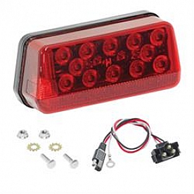 Wesbar Trailer 8-Function Tail Light Red Rectangular - 281595