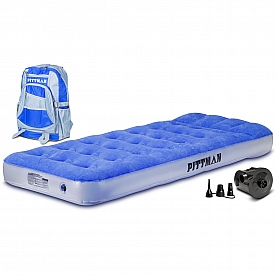 AirBedz Twin Air Mattress 73 Inch x 30 Inch x 9 Inch - BLUKIDMAT