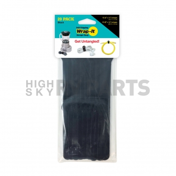 Wrap It Wire Tie 4 Inch Black Pack Of 20 - 42048M-1