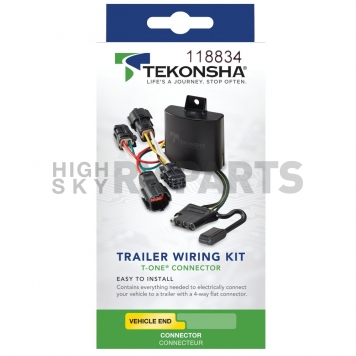 Tekonsha Trailer Wiring Connector Vehicle End 4 Flat - 118834-4