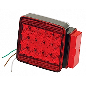 Wesbar Trailer 7-Function Tail Light Red Rectangular - 273058