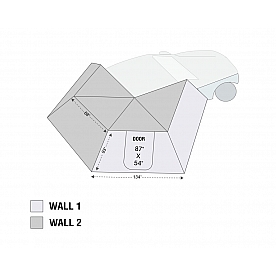 Overland Nomadic Vehicle Systems Awning Extension Side Wall Panel - 18239909