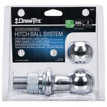 Draw-Tite Trailer Hitch Ball 1-7/8 Inch And 2 Inch - 63802-6