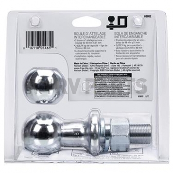 Draw-Tite Trailer Hitch Ball 1-7/8 Inch And 2 Inch - 63802-7