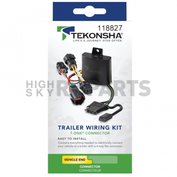 Tekonsha Trailer Wiring Connector Vehicle End 4 Flat - 118827-4