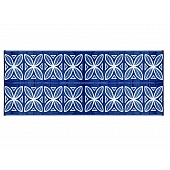 Camco RV Patio Mat 20 Feet x 8 Feet Blue Botanical - 42831