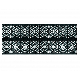 Camco RV Patio Mat 20 Feet x 8 Feet Charcoal Botanical - 42833