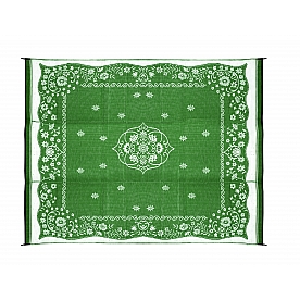 Camco RV Patio Mat 12 Feet x 9 Feet Green Oriental - 42850