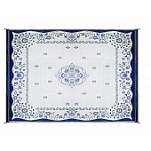 Camco RV Patio Mat 12 Feet x 9 Feet Blue Oriental - 42851