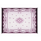 Camco RV Patio Mat 12 Feet x 9 Feet Burgundy Oriental - 42852
